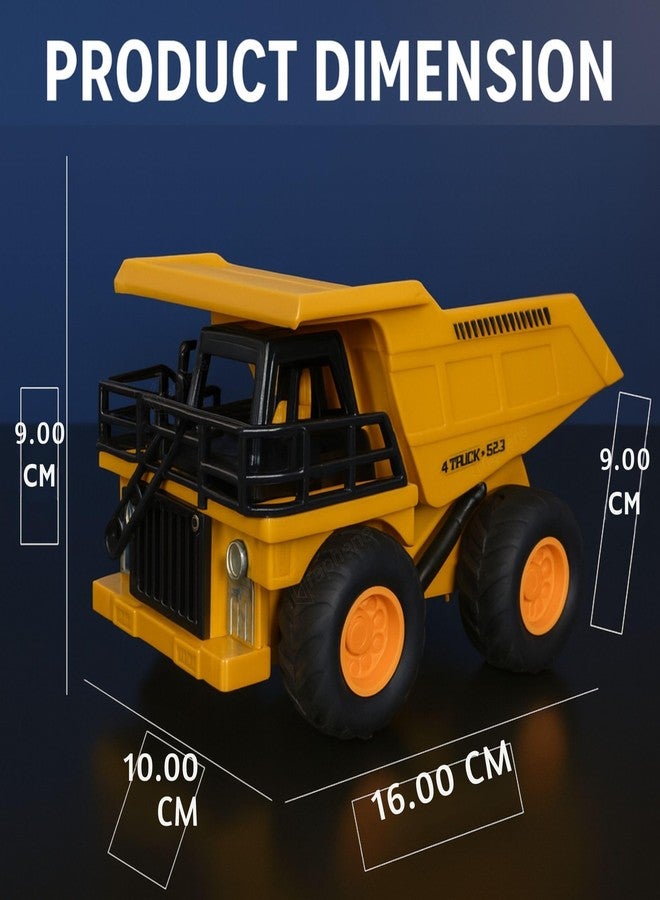 GRAPHENE Mining Dumper JCB Truck Toy Construction Vehicles for Kids Press & Go Friction Pushdozer Digger Toys Realistic Simulation Movable Joints Building Lorry Toys for 1+ Year Baby Boy Toddlers - Image 2